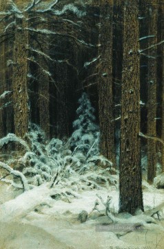 Ivan Ivanovich Shishkin Werke - im Winter 1883 klassische Landschaft Ivan Ivanovich